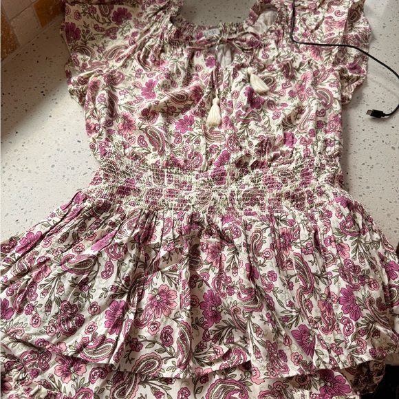 Patrons of Peace Dresses & Skirts - Patrons of Peace Pink and Cream Paisley Dress